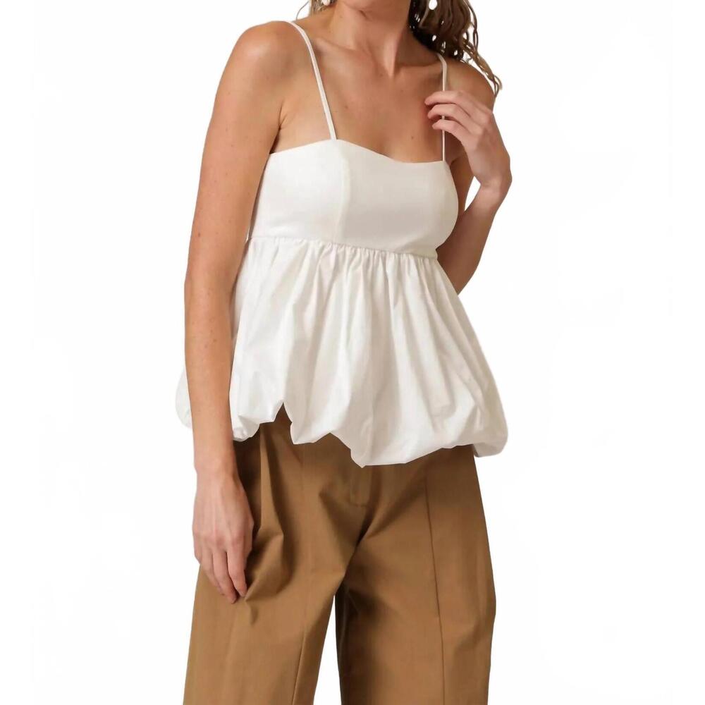 NEW LINE AND DOT wesley mix-media top in ecru - Picture 3 of 6